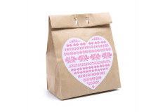 Honey candies Original 70g - „FOLKLORE HEART" - PINK (eco packaging)