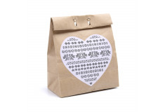 Honey candies Original 70g - „FOLKLORE HEART - BLACK“ (eco packaging)