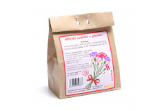 "CARNATIONS" honey and strawberry candies, 70g (eco packaging)