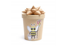 Dóza „VESELÁ VEĽKÁ NOC - včielka so šibákom“ s cukríkmi, 120g
