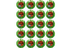 Round lollipop stickers "LADYBIRD", 20x