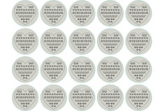 Dodatočné okrúhle nálepky na lízanky „SRDIEČKO FOLKLÓR - ČIERNA“,  20ks